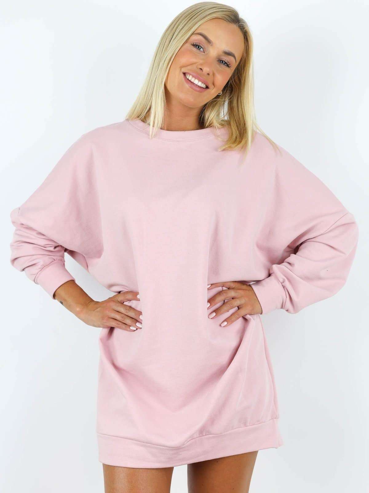 Mikina jednofarebná OVERSIZE(aj ako šaty ) - B 3445 – Obrázok 4