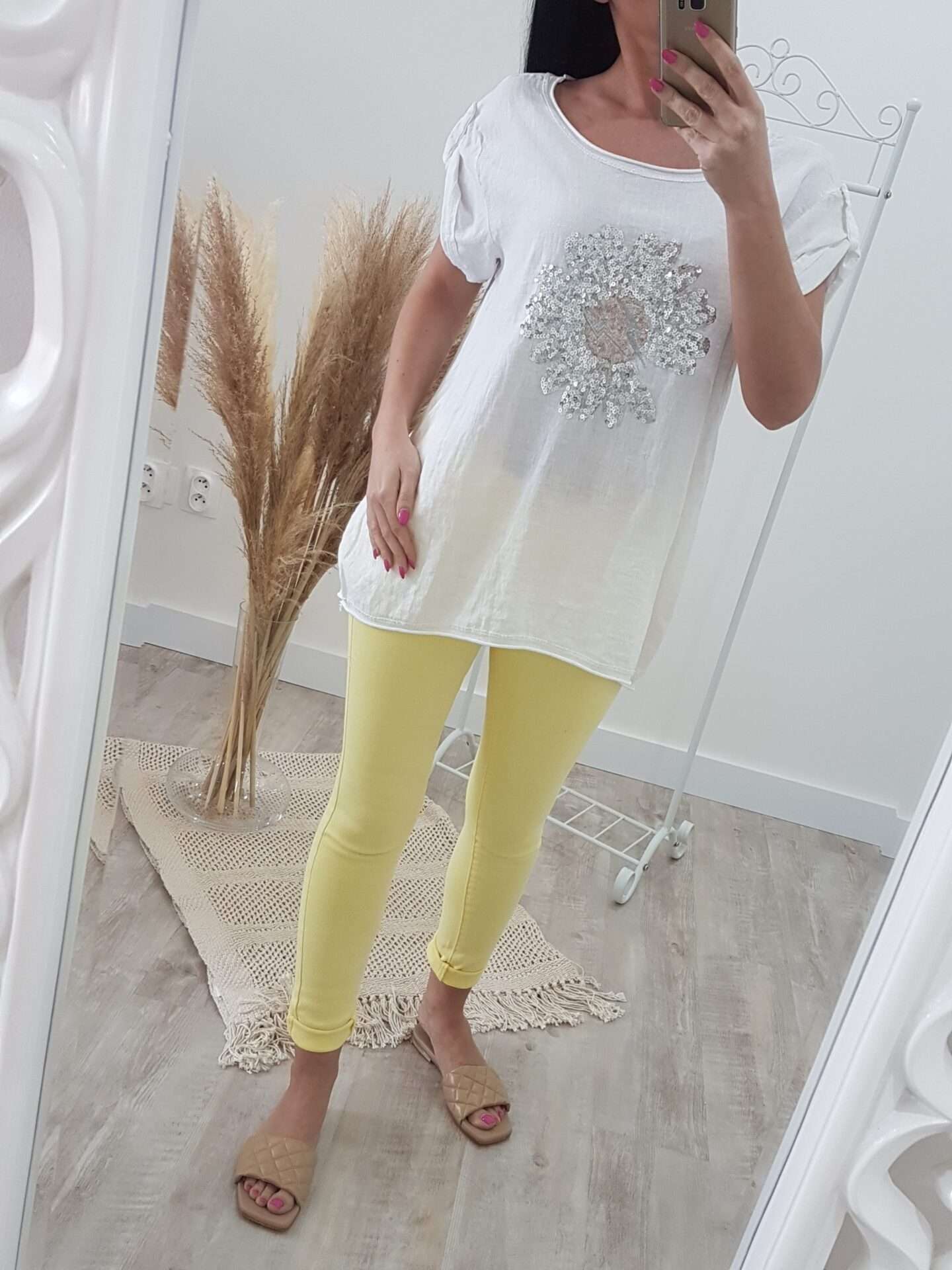 Blúzka oversize biela - E 5529 – Obrázok 5